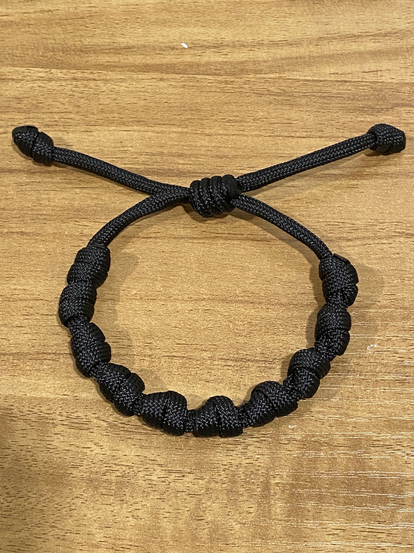 Knotted Double Paracord Rosary Bracelet