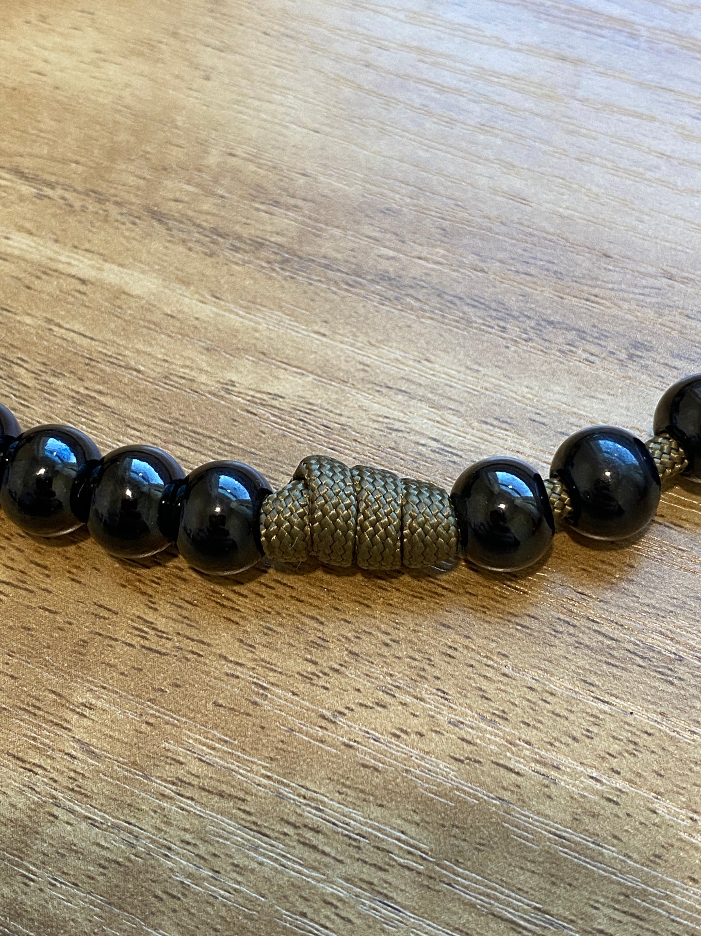 Paracord Rosary - Brown and Black Stainless Steel